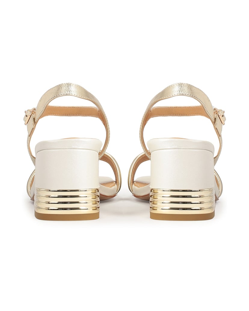 Kazar-Golden-weiße-Ledersandalen-mit-verzierte-gold