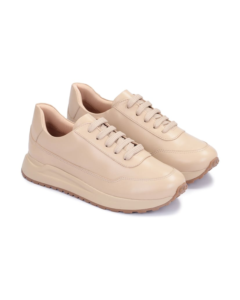 Kazar-Damen-Sneakers-aus-hellbeigem-Leder-beige