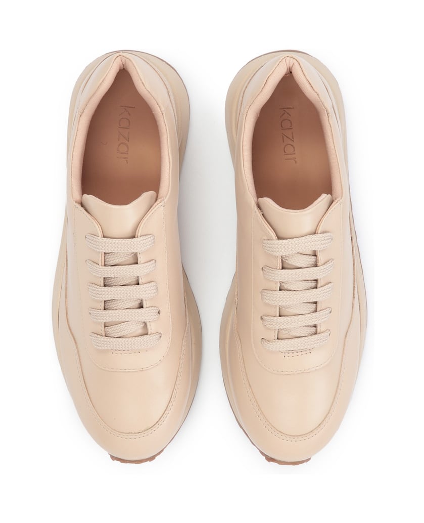 Kazar-Damen-Sneakers-aus-hellbeigem-Leder-beige