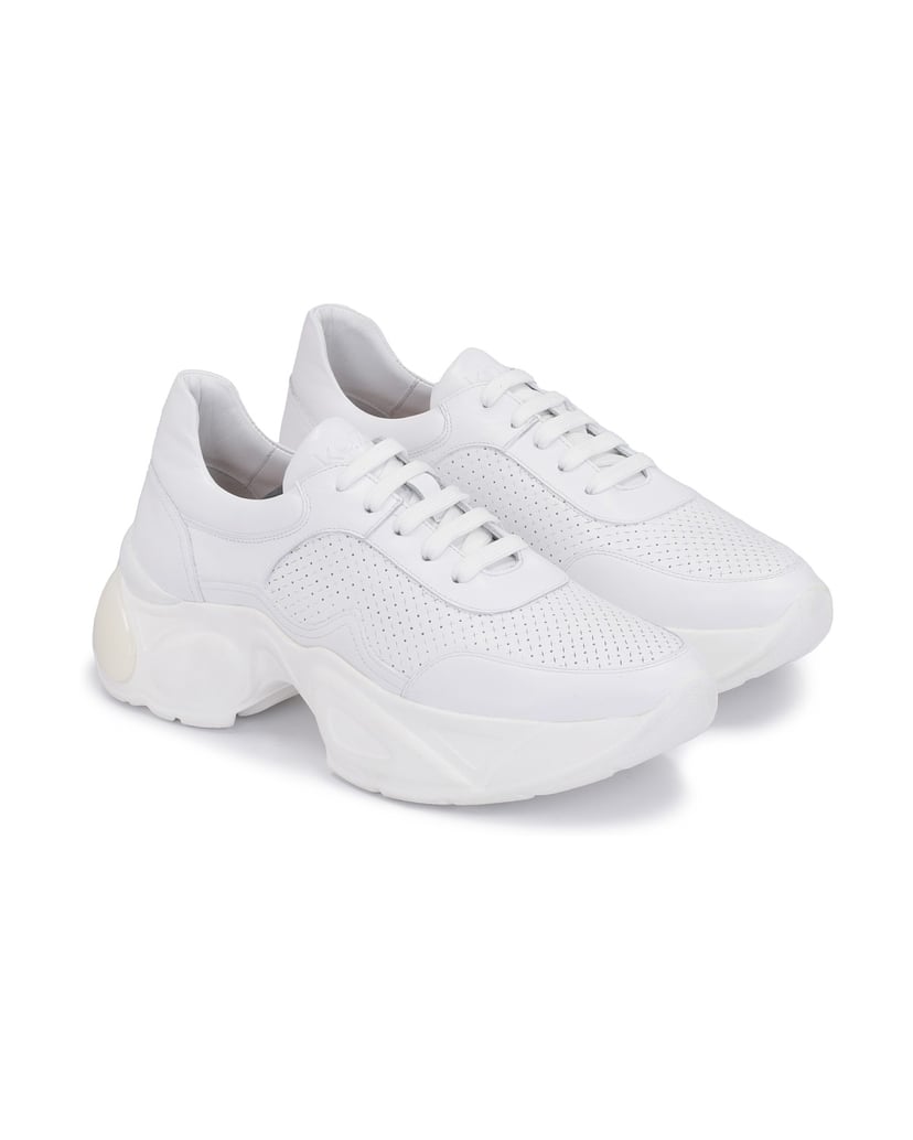 Kazar-Weiße-Damen-Sneaker-aus-Leder-mit-ergono