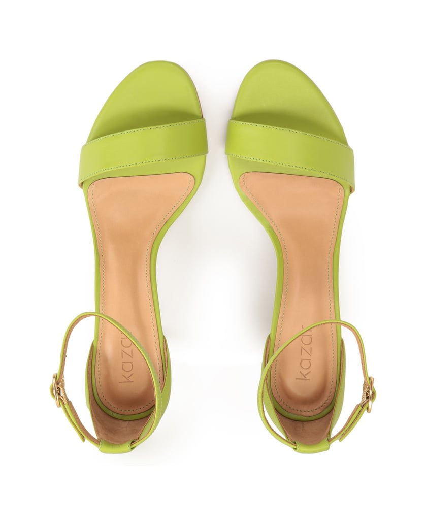Kazar-Grüne-Ledersandalen-mit-niedrigem-Absatz