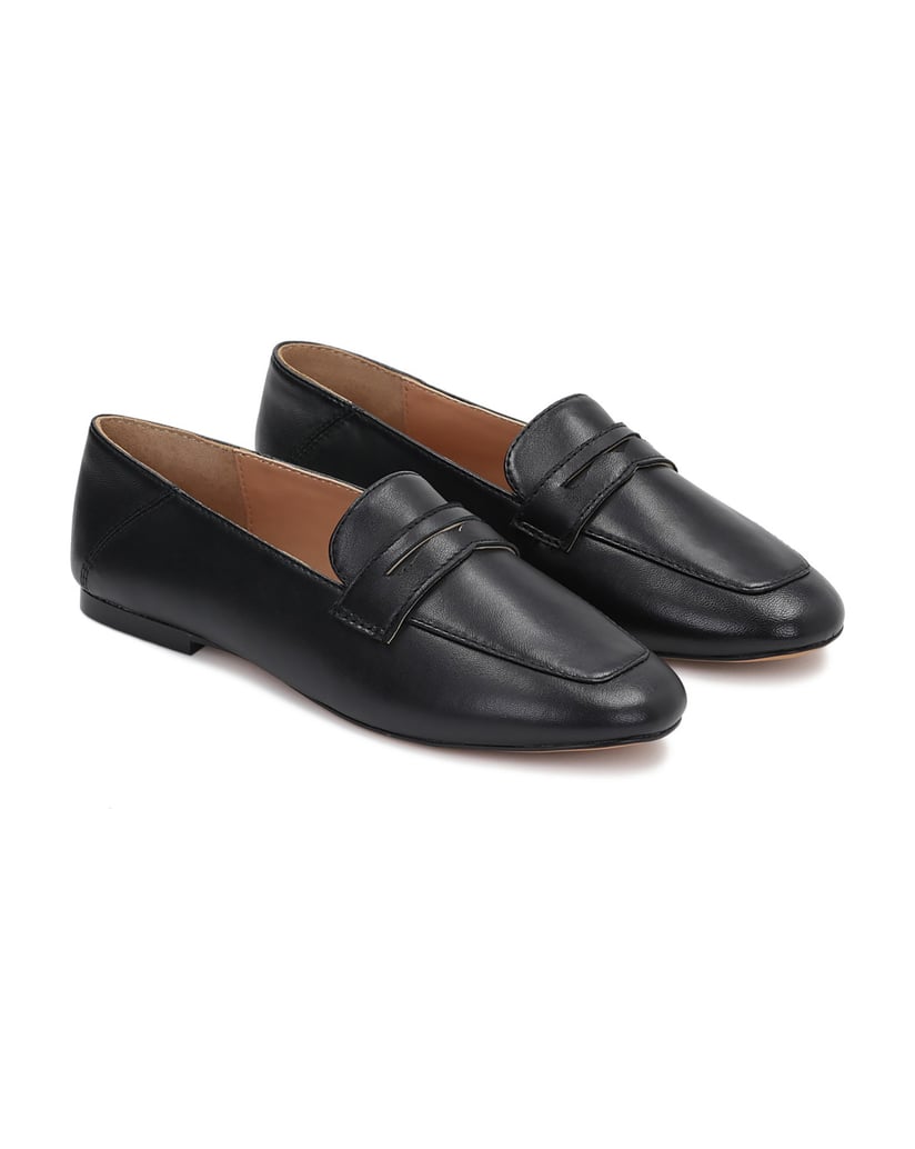 Kazar-Zeitlose-flache-Schuhe-aus-genarbtem-Led