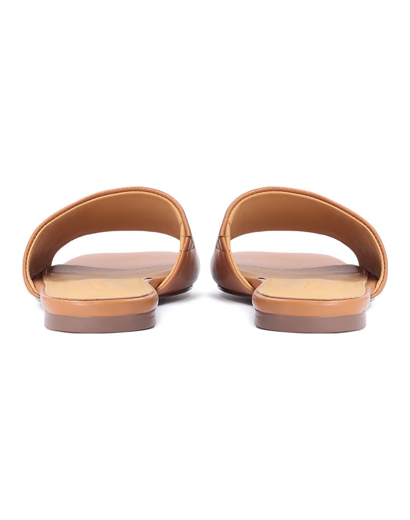 Kazar-Flache-Pantoletten-aus-hellbraunem-Leder