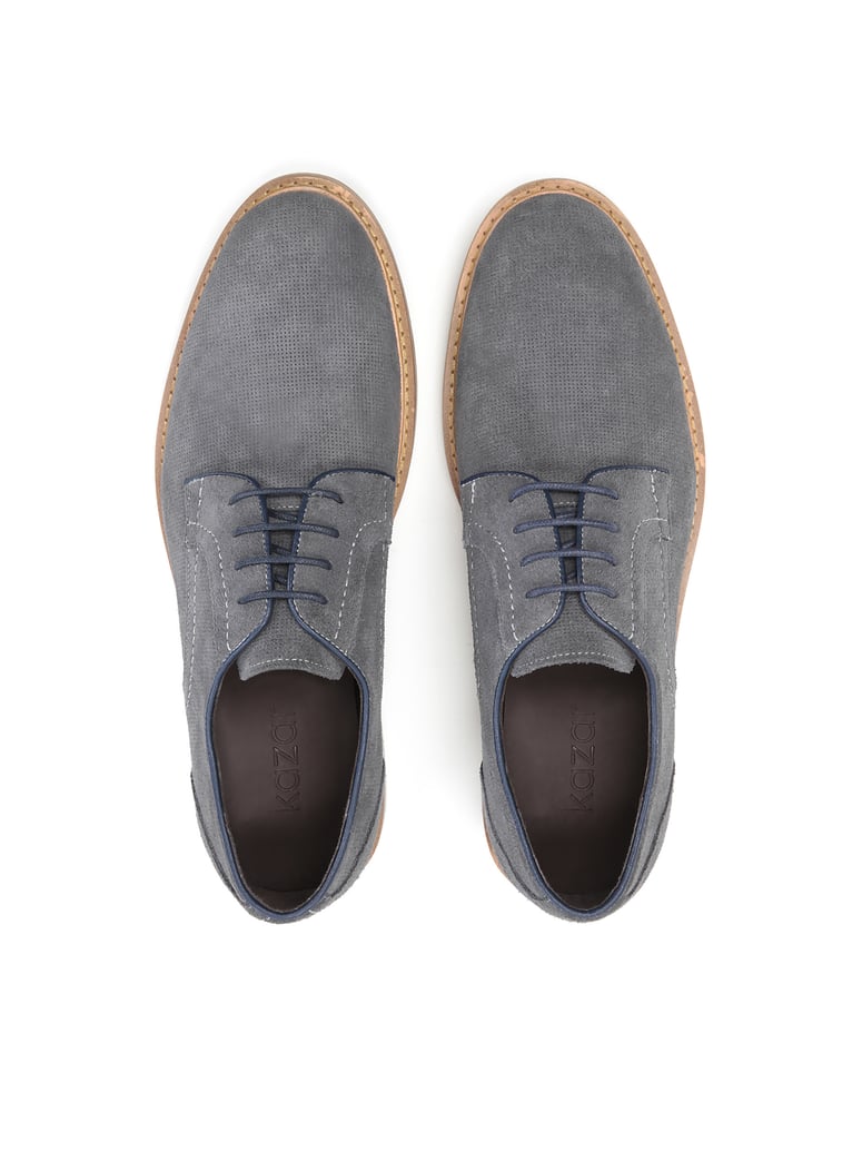 Kazar-Graue-Oxfords-für-Herren-mit-Lochmuster