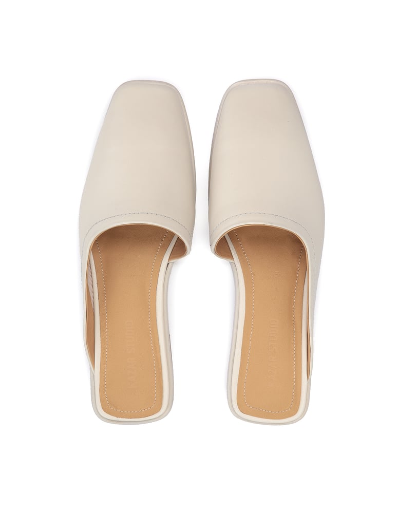 Kazar-Studio-Lederbezogene-Pantoletten-auf-flacher-So