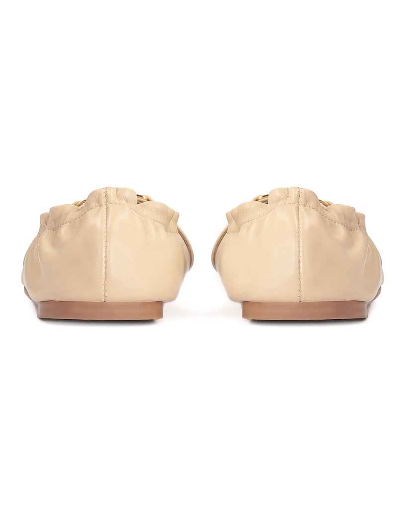 Kazar-Ballerinas-aus-beigem-Leder-für-Damen-mi