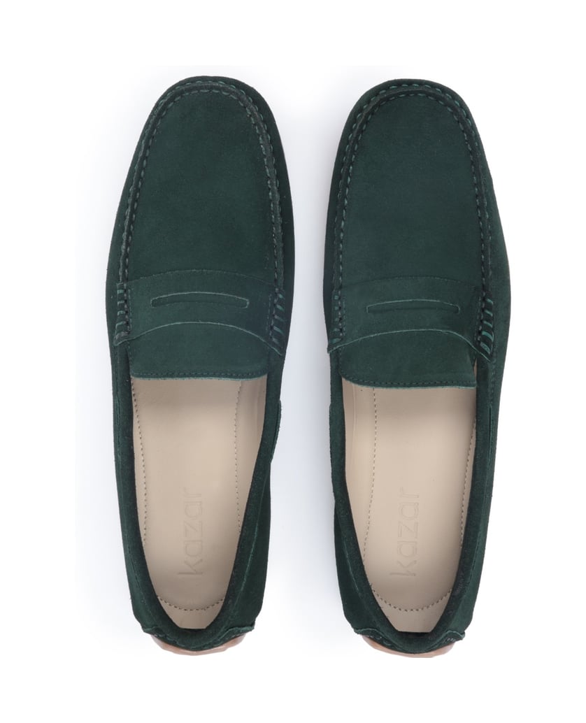Kazar-Dunkelgrüne-klassische-Mokassins-für-Her