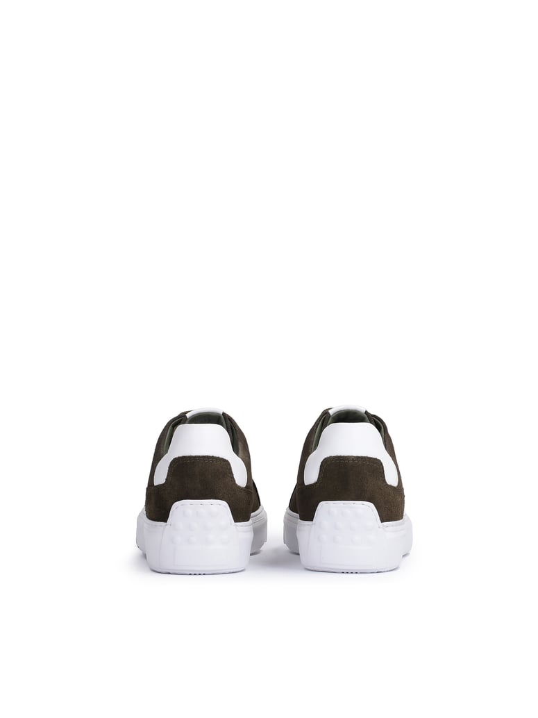 Kazar-Herren-Sneakers-aus-khakifarbenem-Wildle