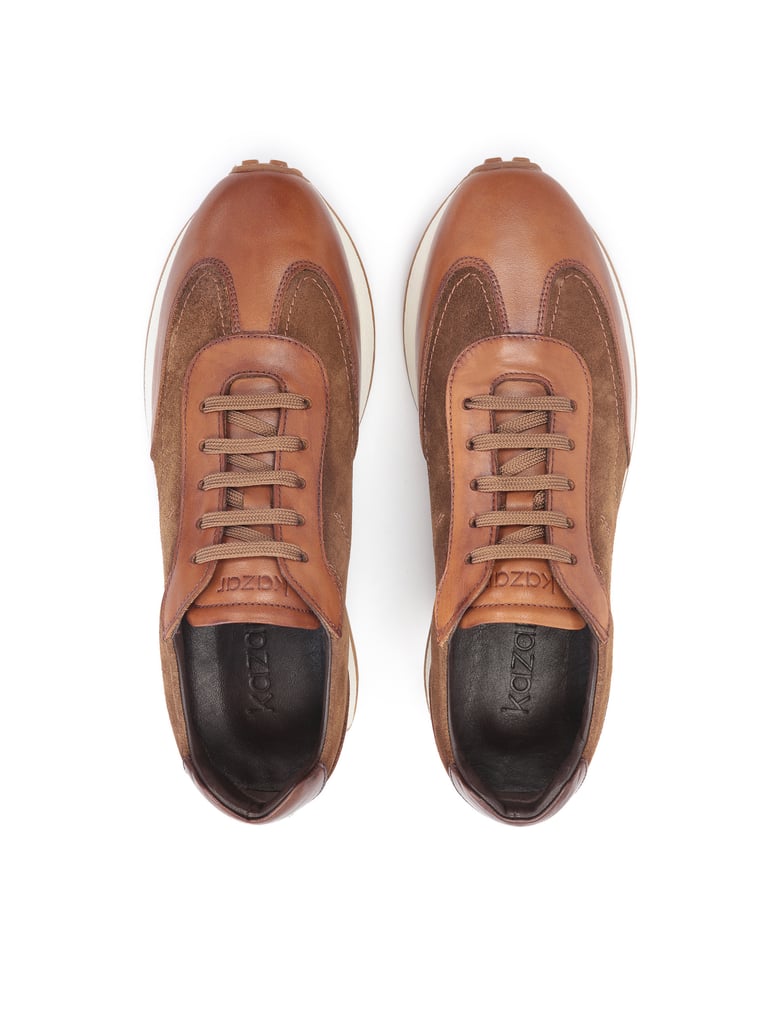Kazar-Braune-sportliche-Sneaker-für-Männer-mit