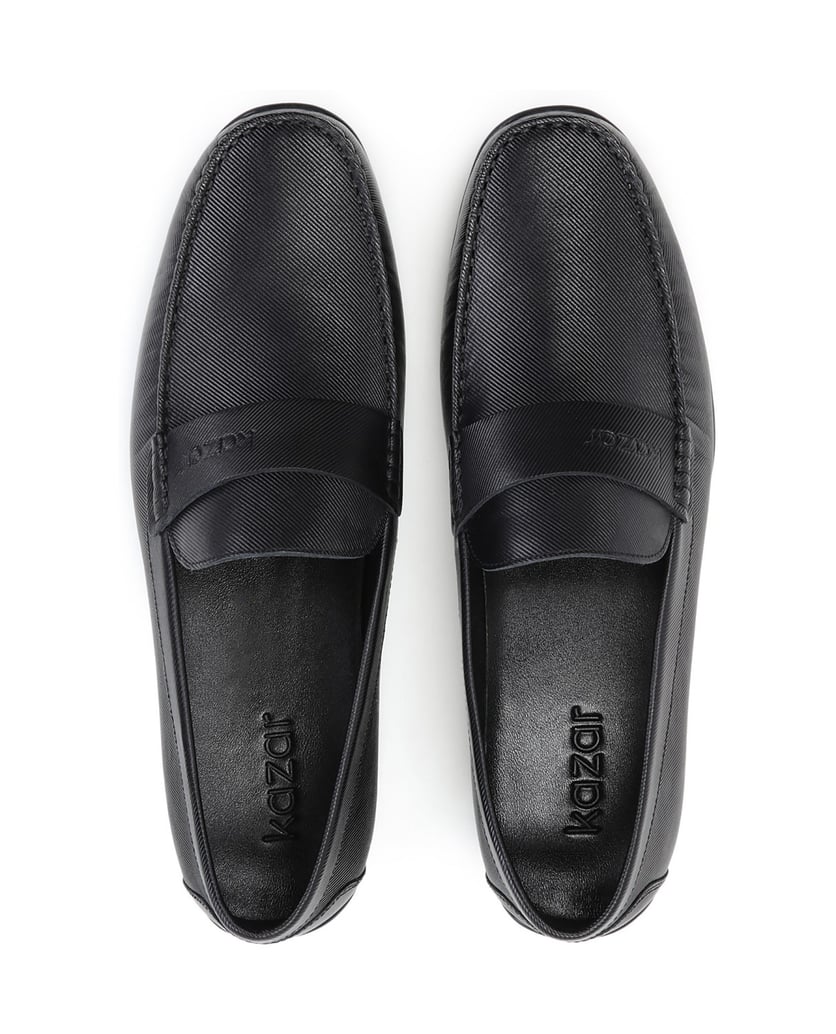 Kazar-Schicke-schwarze-Herrenmokassins-mit-gep-schwarz