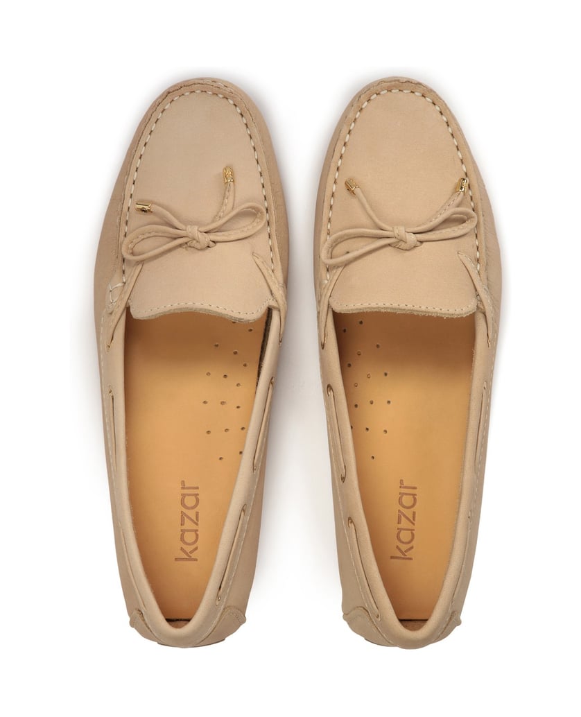 Kazar-Ladies-nubuck-moccasins-béžová