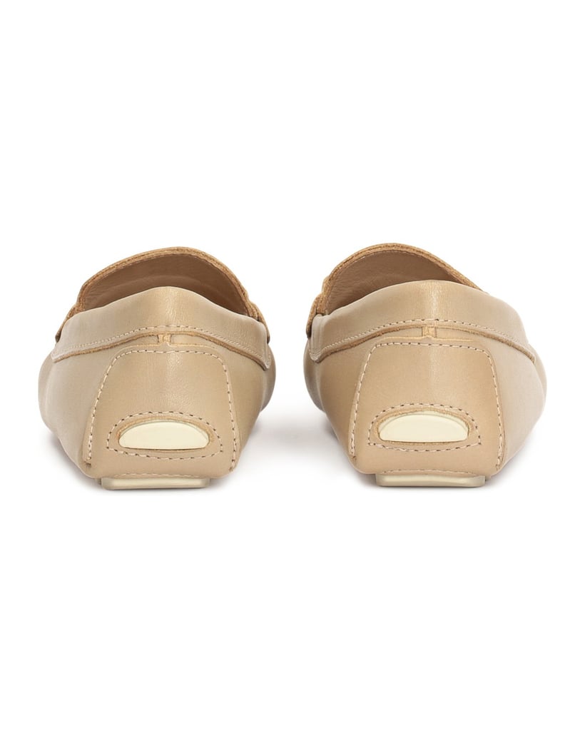 Kazar-Mokassins-aus-Leder-mit-Metallschnalle-beige