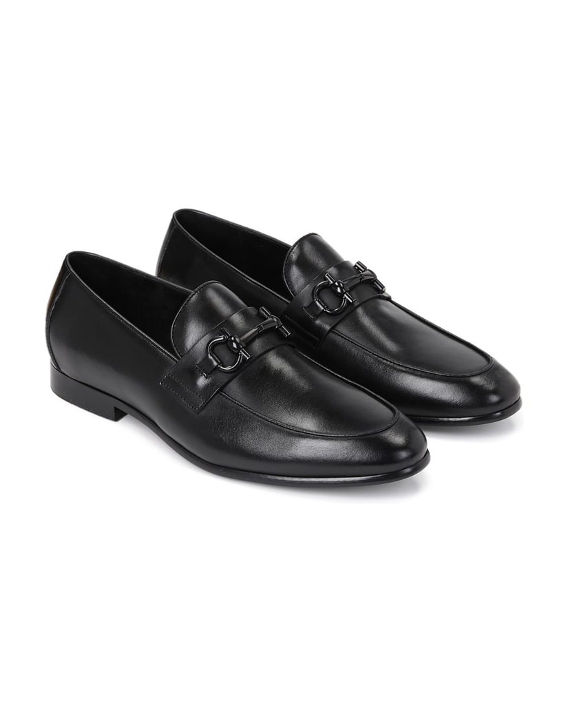 Kazar-Schwarze-Herren-Slipper-mit-Metallspitze