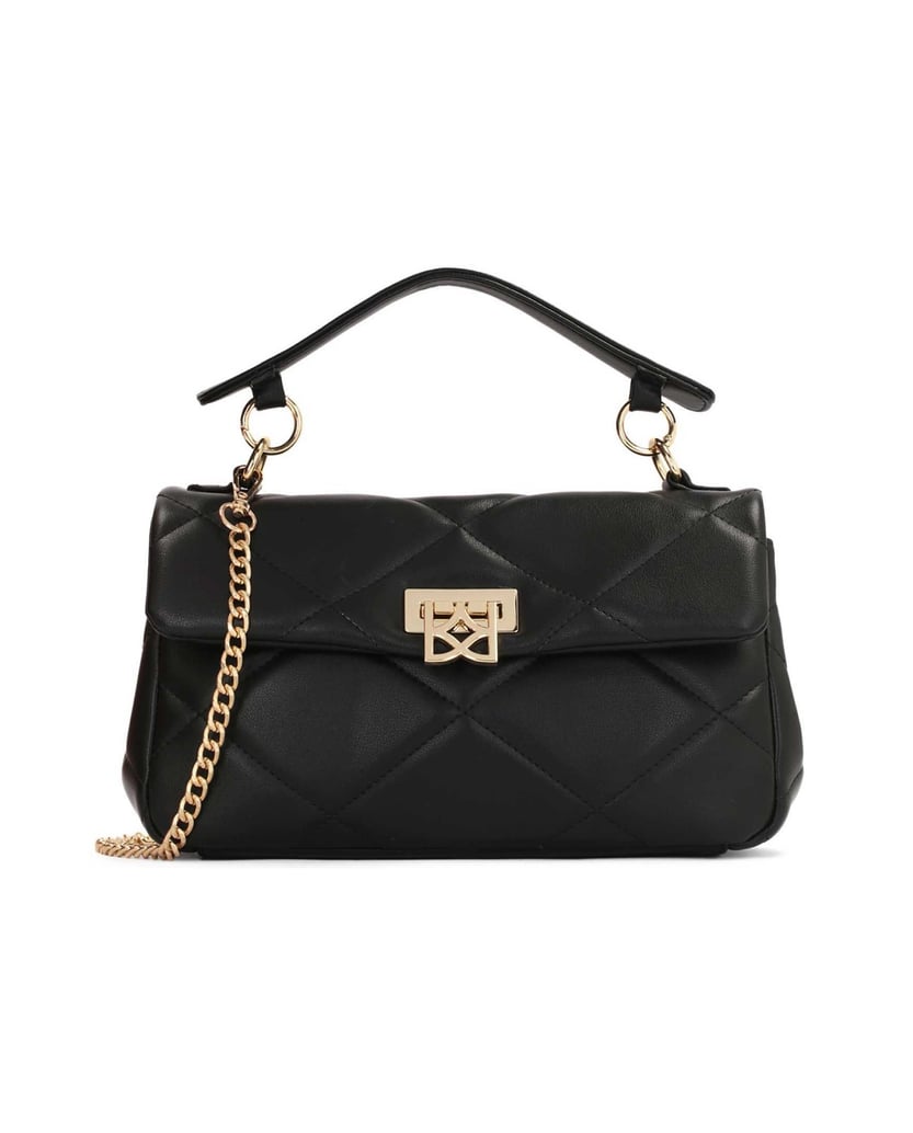 Kazar-Schwarze-gesteppte-Handtasche-mit-Henkel