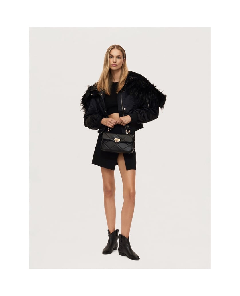 Kazar-Schwarze-gesteppte-Handtasche-mit-Henkel