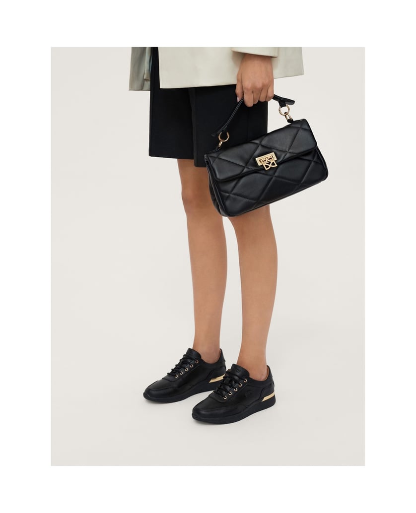 Kazar-Schwarze-gesteppte-Handtasche-mit-Henkel