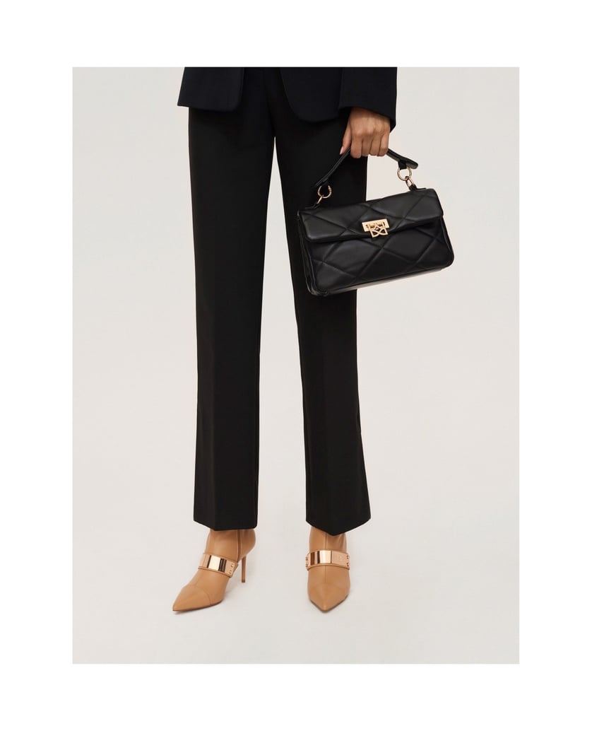 Kazar-Schwarze-gesteppte-Handtasche-mit-Henkel