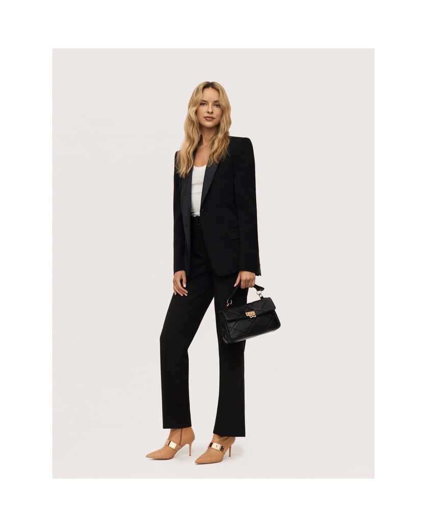 Kazar-Schwarze-gesteppte-Handtasche-mit-Henkel