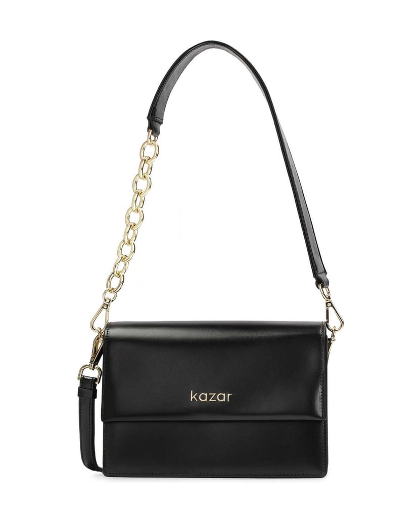 Kazar-Small-leather-handbag-with-rigid-construction-čierna