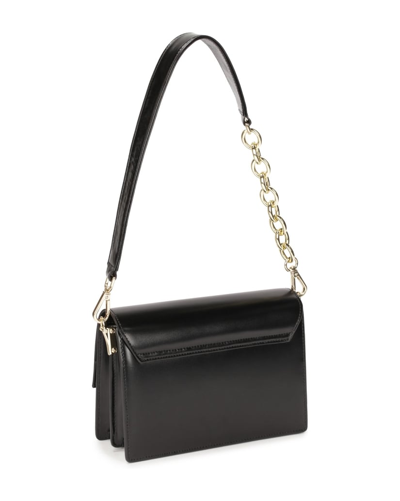 Kazar-Small-leather-handbag-with-rigid-construction-čierna