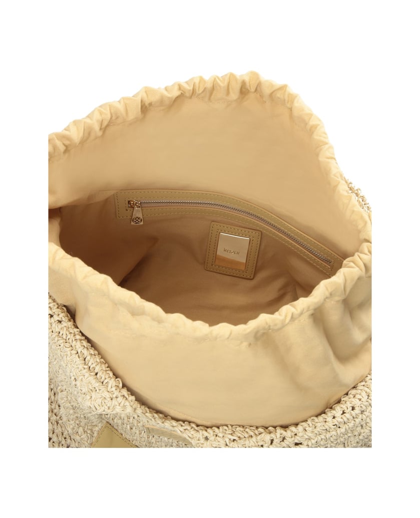 Kazar-Beigefarbene-Tasche-aus-gewebtem-Raffiab-beige
