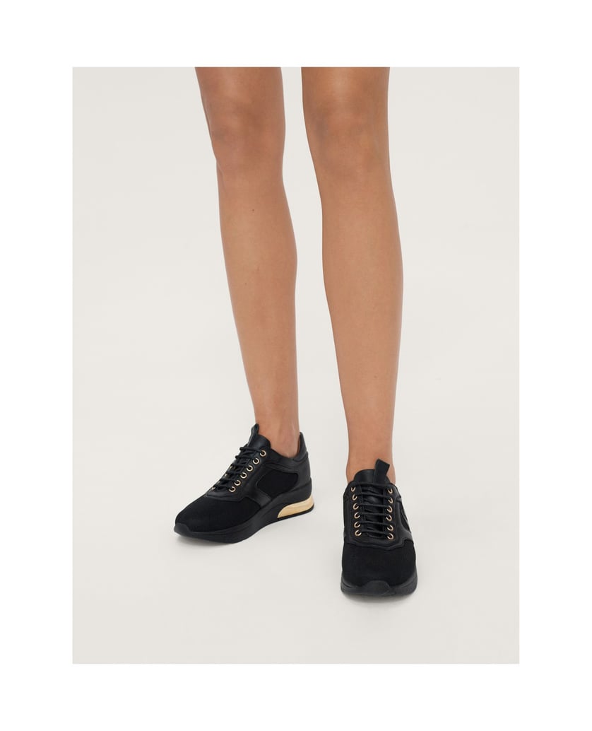 Kazar-Schwarze-Damen-Sneakers-aus-kombinierten