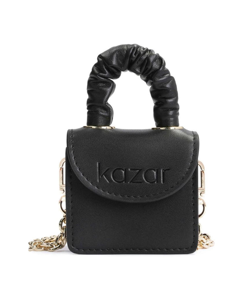 Kazar-Schwarze-Minitasche-mit-Henkel-und-Kette