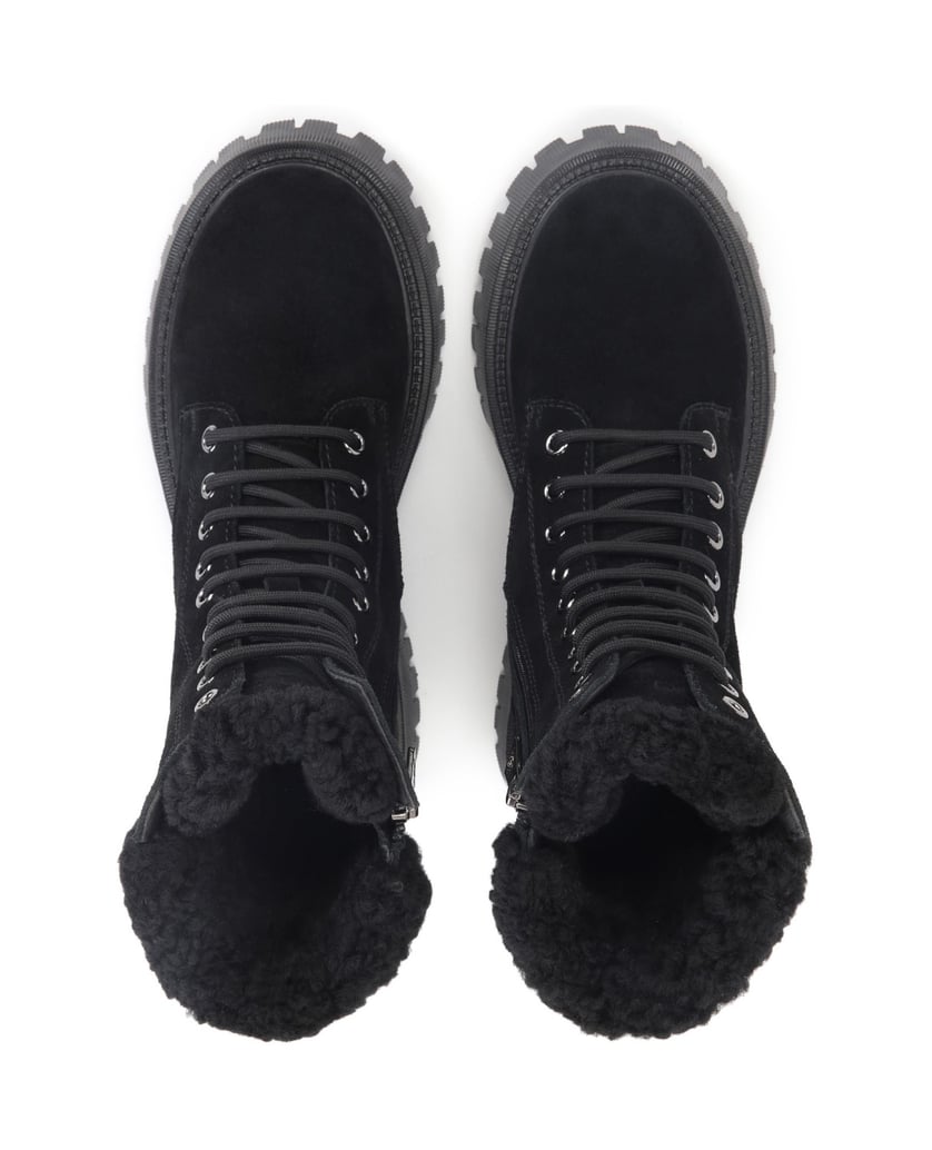 Kazar-Isolierte-flache-Damenstiefel-aus-weiche-schwarz