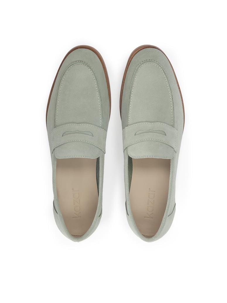 Kazar-Grüne-Herren-Slipper-aus-Wildleder