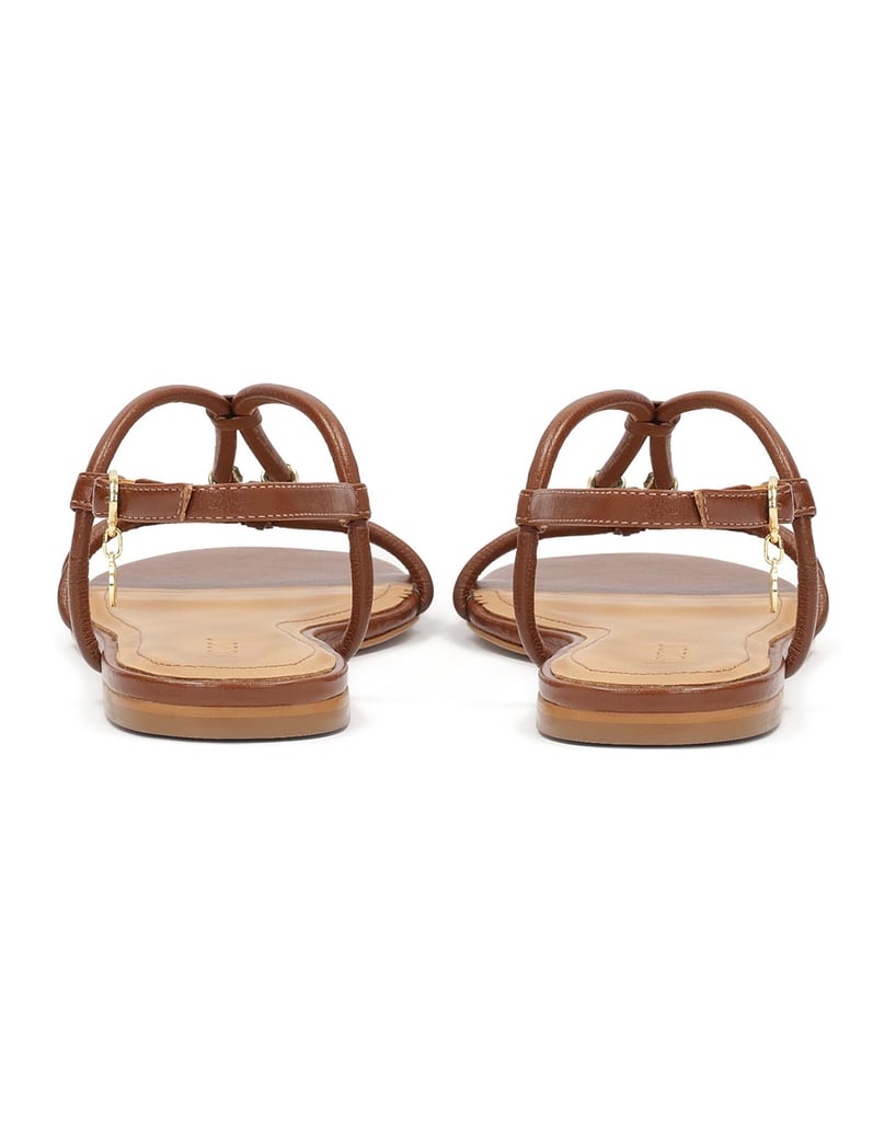 Kazar-Braune-flache-Sandalen-aus-Vollnarbenled-braun