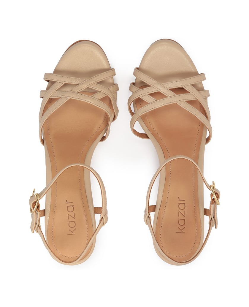 Kazar-Klassische-beigefarbene-Sandalen-mit-Abs-beige
