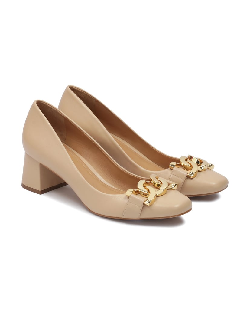 Kazar-Low-pumps-with-metal-embellishment-béžová
