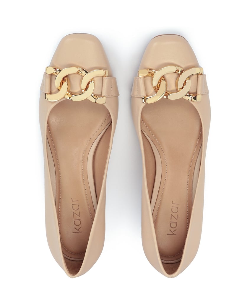 Kazar-Low-pumps-with-metal-embellishment-béžová