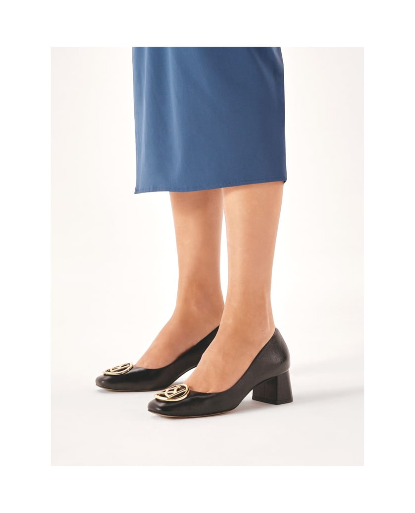 Kazar-Schwarze-Pumps-mit-mittlerem-Absatz-schwarz