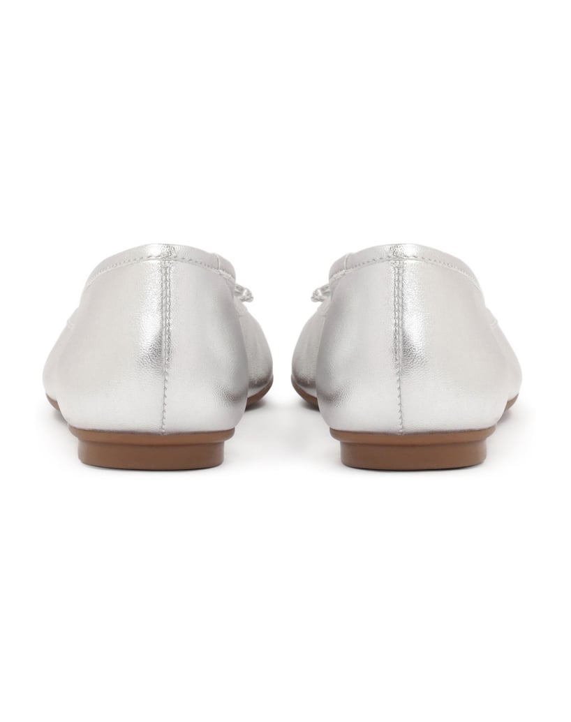 Kazar-Klassische-Ballerinas-mit-runder-Nase-in-silber