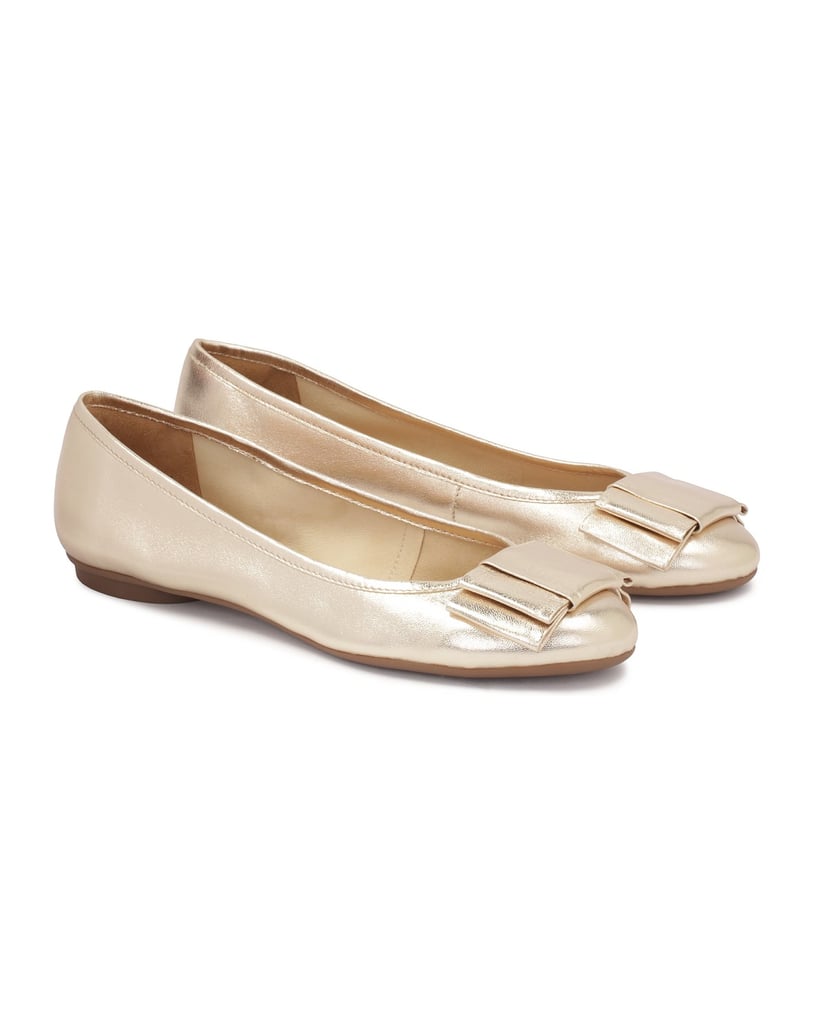 Kazar-Goldene-Ballerinas-mit-runder-Nase-gold