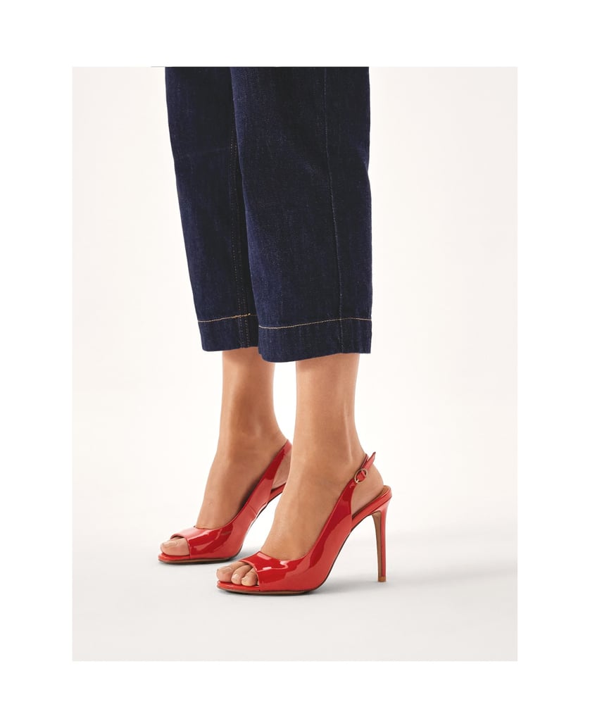 Kazar-Rote-Lackleder-Sandalen-mit-Knöchelrieme-rot