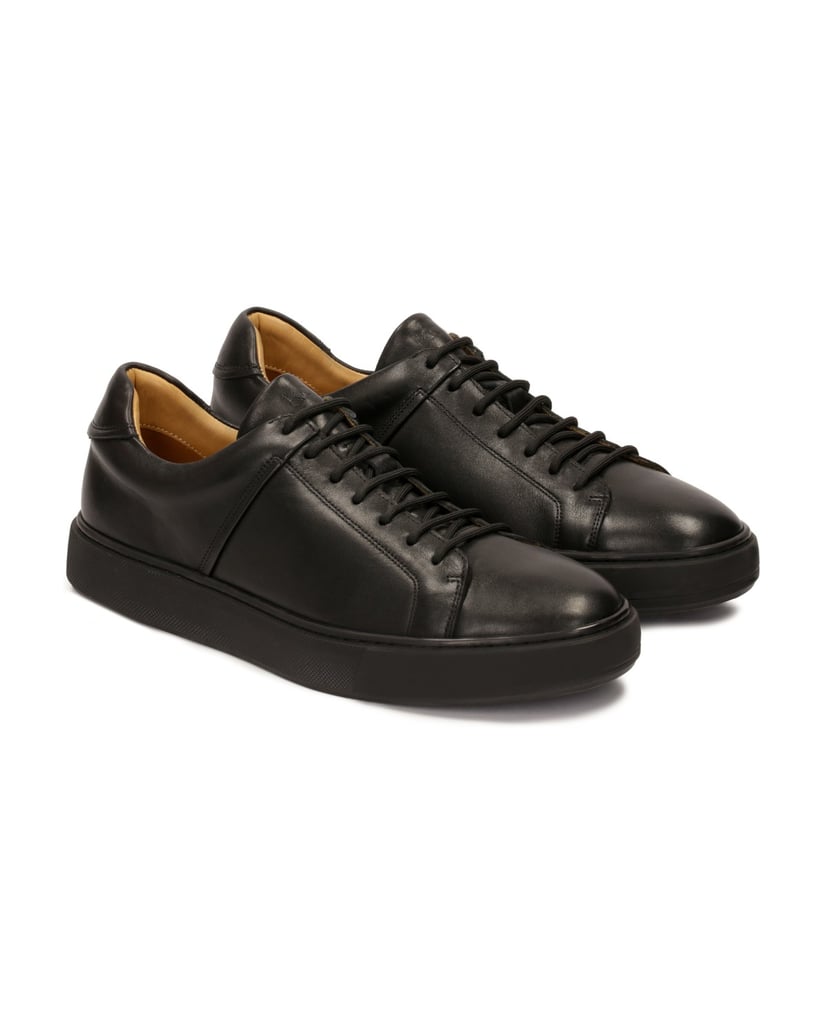 Kazar-Schwarze-Freizeit-Sneakers-aus-Leder-schwarz