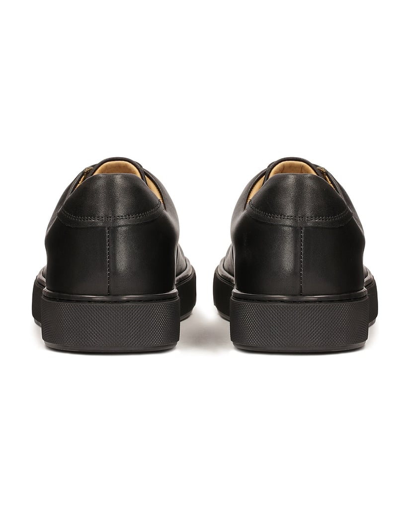 Kazar-Schwarze-Freizeit-Sneakers-aus-Leder-schwarz