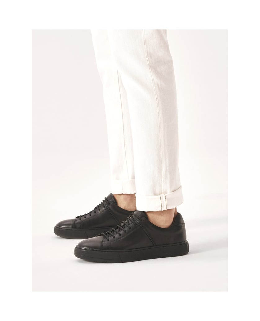 Kazar-Schwarze-Freizeit-Sneakers-aus-Leder-schwarz