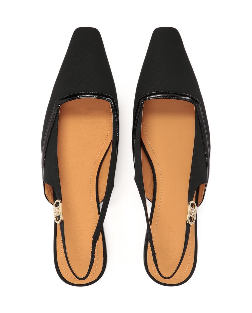 Kazar-Schwarze-Ballerinas-mit-flacher-Sohle-un-schwarz