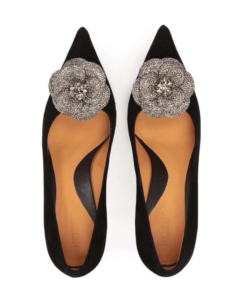 Kazar-Schwarze-Wildlederpumps-mit-glänzender-B-schwarz