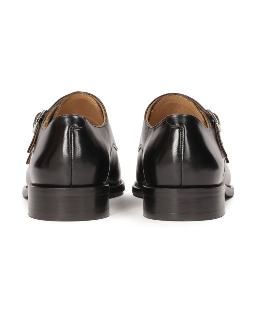 Kazar-Double-smooth-leather-monks-černá