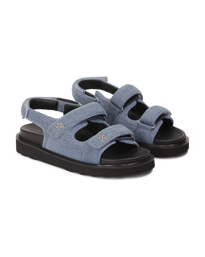 Kazar-Blaue-Denim-Sandalen-mit-Klettverschluss