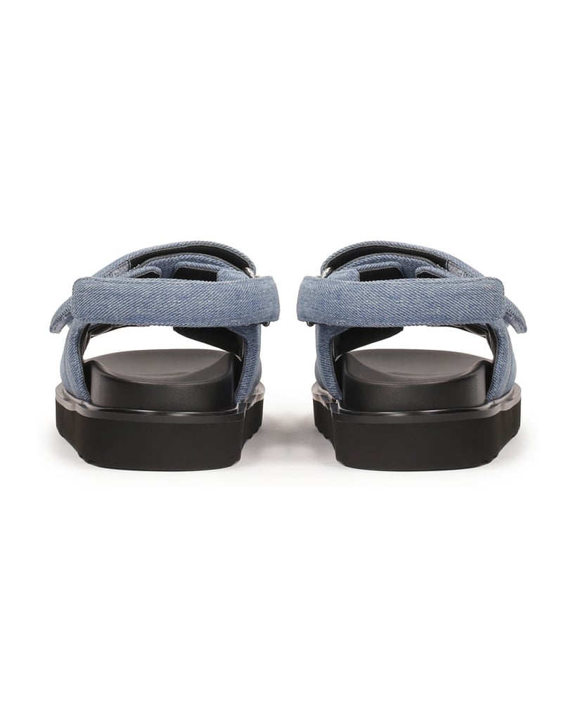 Kazar-Blaue-Denim-Sandalen-mit-Klettverschluss