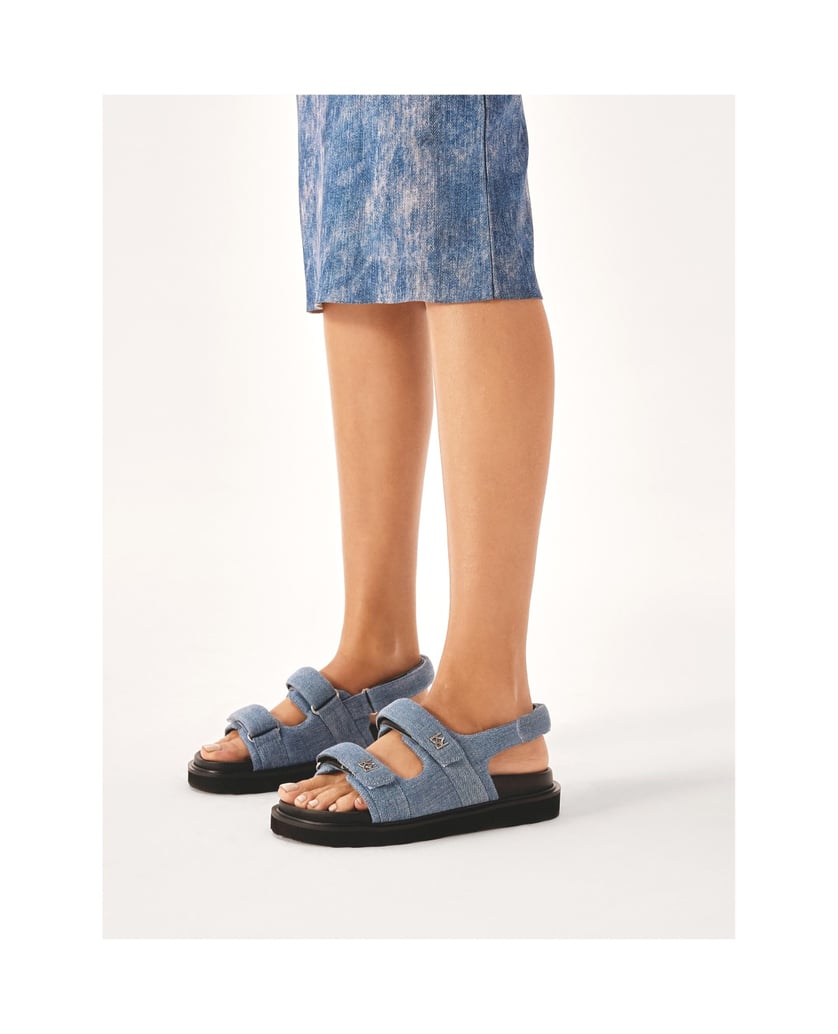 Kazar-Blaue-Denim-Sandalen-mit-Klettverschluss