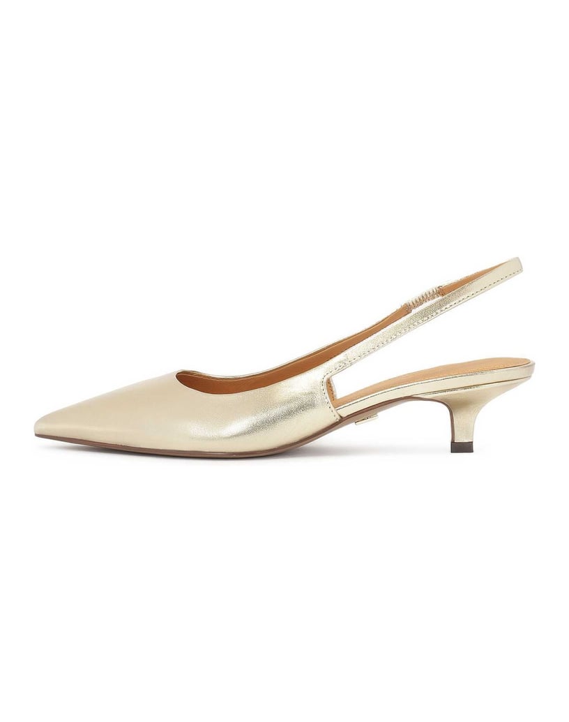Kazar-Goldene-zehenoffene-Pumps-mit-Kitten-Hee-gold