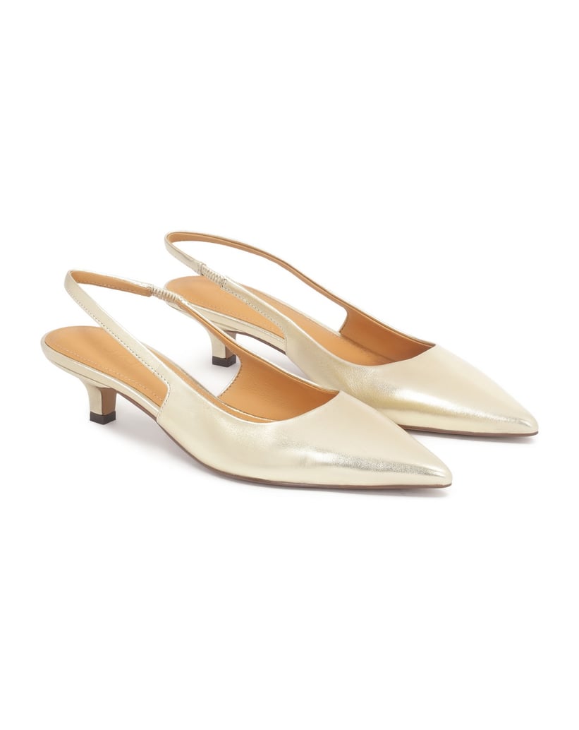 Kazar-Goldene-zehenoffene-Pumps-mit-Kitten-Hee-gold