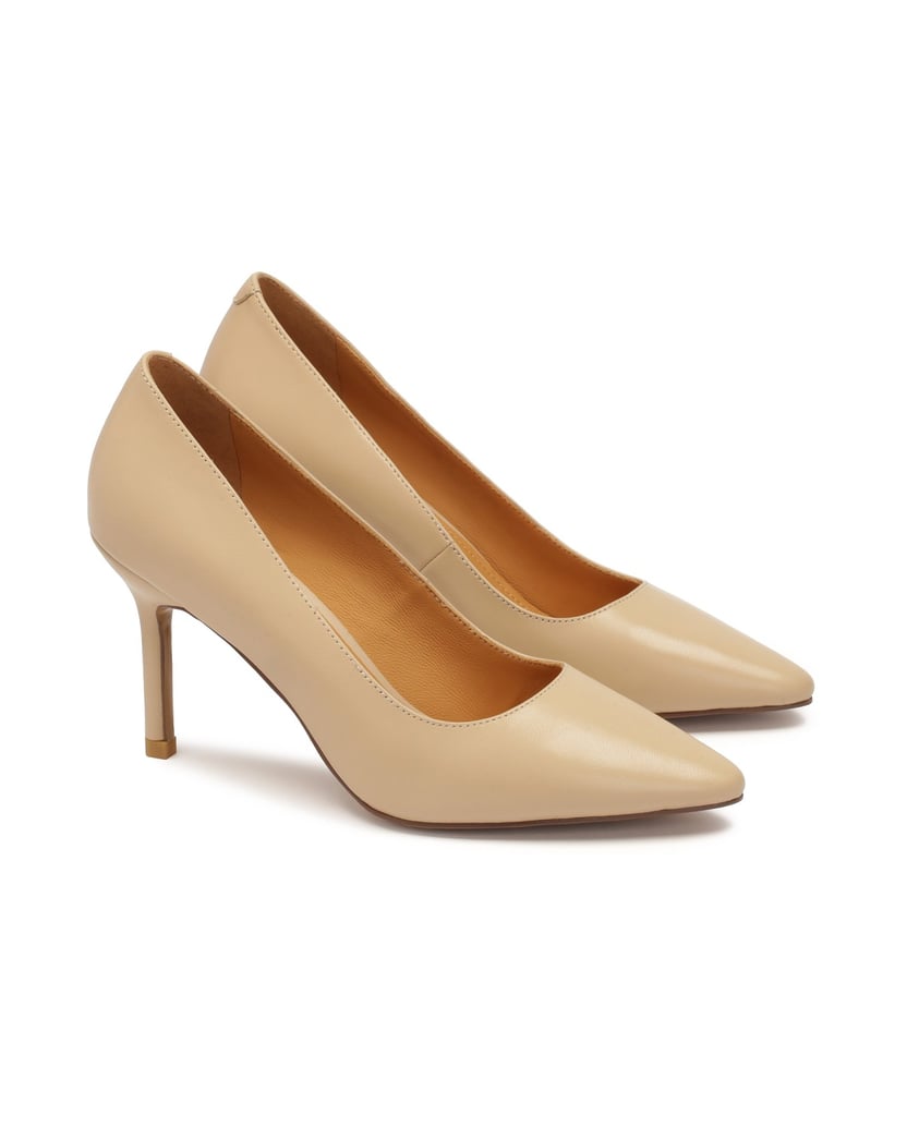 Kazar-Minimalistische-Pumps-aus-beigem-Leder-beige