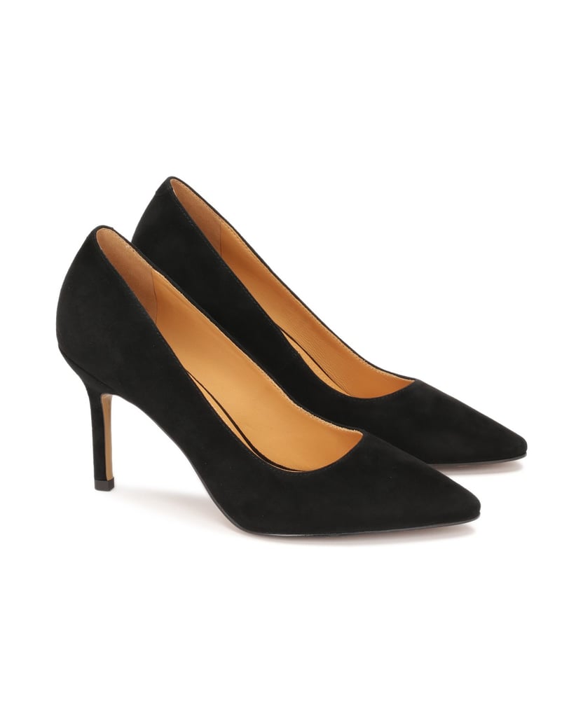 Kazar-Black-suede-minimal-pumps-černá